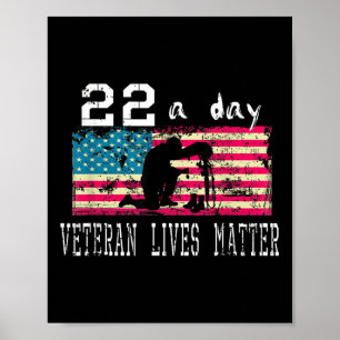 Veteran Lives Suicide Awareness Ptsd Veteran 22 A Poster