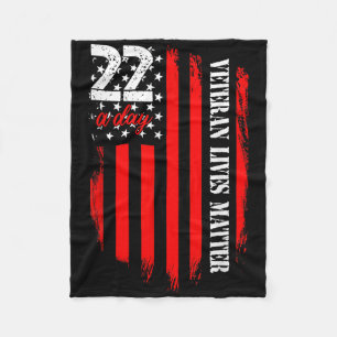 Veteran Lives Suicide Awareness Ptsd Veteran 22 Da Fleece Blanket