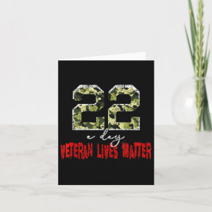 Veteran Lives Suicide Awareness Veteran 22 A Day Card