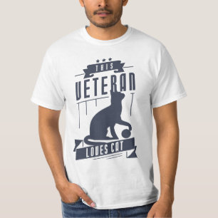 Veteran Loves Cat T-Shirt