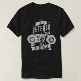 Veteran Loves Motorcycle T-Shirt