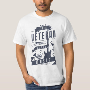 Veteran Loves Music T-Shirt