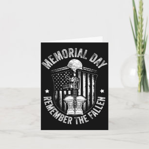 Veteran memorial day remember the fallen veterans  card