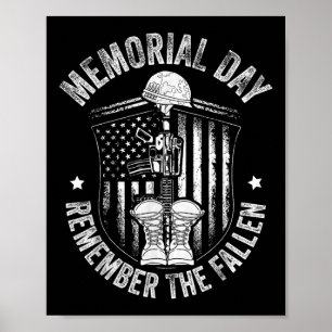 Veteran Memorial Day Remember The Fallen Veterans Poster