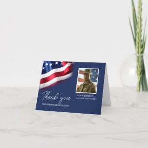 Veteran Memorial Thank You Card with Photo
