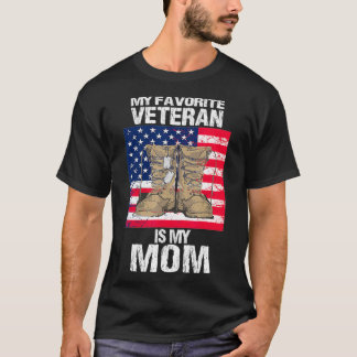 Veteran Mom Proud Son Kids Veterans Day US Veteran T-Shirt