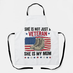 Veteran Mum Patriotic Military Boots Shirt Design_ Apron