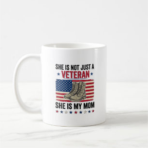 Veteran Mum Patriotic Military Boots Shirt Design_ Coffee Mug