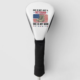 Veteran Mum Patriotic Military Boots Shirt Design_ Golf Head Cover