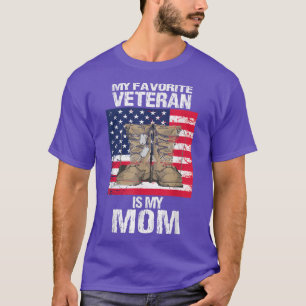 Veteran Mum Proud Son Kids Veterans Day US Veteran T-Shirt