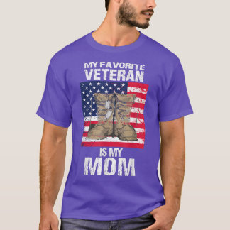 Veteran Mum Proud Son Kids Veterans Day US Veteran T-Shirt