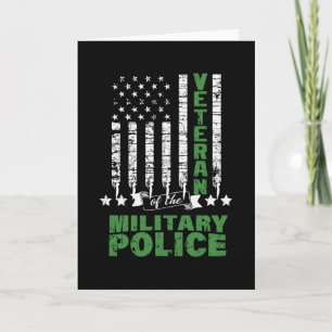 Veteran Of The Military Police -US Flag Card
