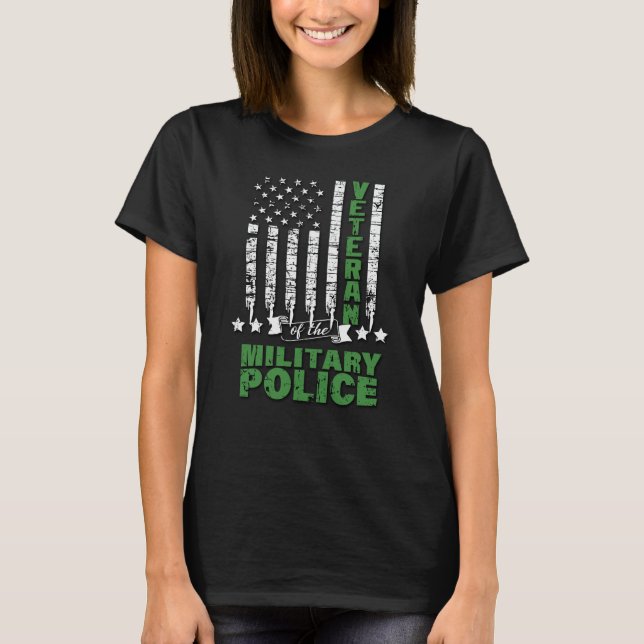 Veteran Of The Military Police -US Flag T-Shirt (Front)