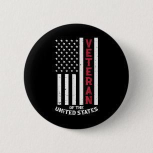 Veteran Of The United States Us Flag Memorial Day 6 Cm Round Badge