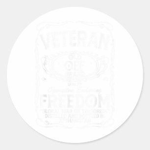 Veteran Operation Enduring Freedom Global War  Classic Round Sticker