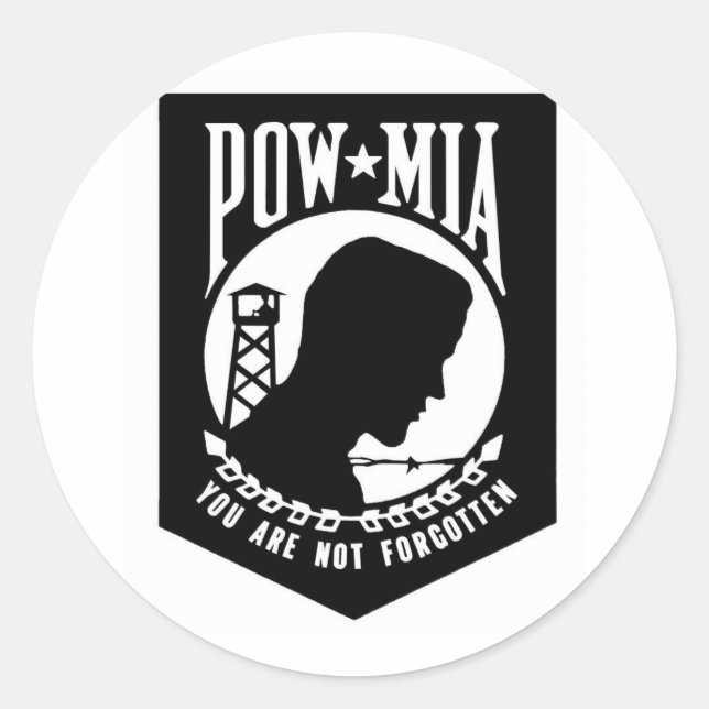 Veteran/POW Classic Round Sticker (Front)