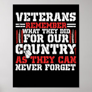 Veteran Remember what they did for our country Poster