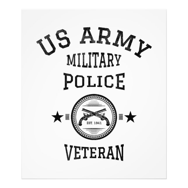 Veteran Retired Police Officer Photo Print (Front)