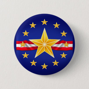 Veteran Star 6 Cm Round Badge