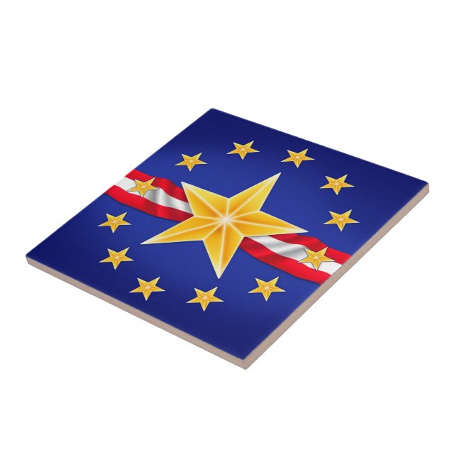 Veteran Star Ceramic Tile (Side)