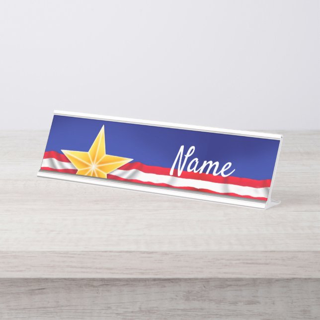 Veteran Star Desk Name Plate (Front)