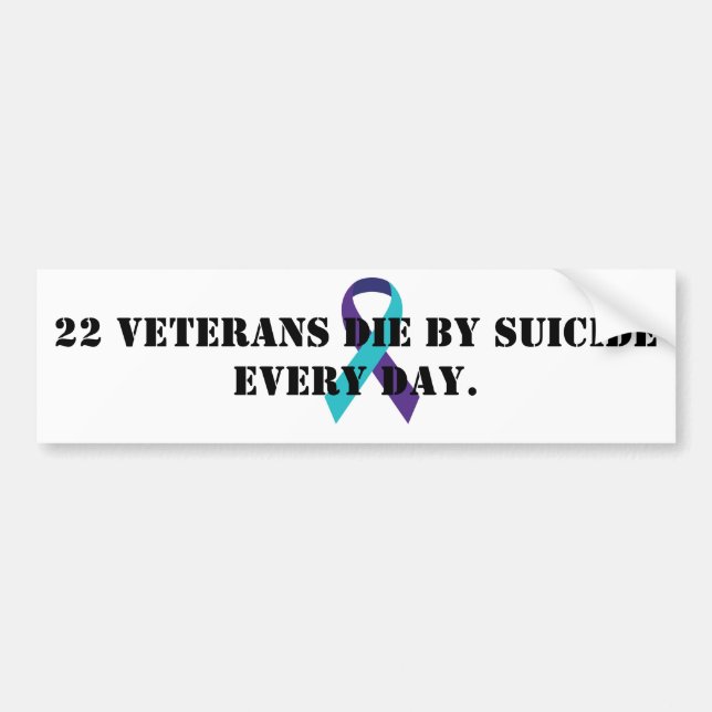 Veteran suicide awareness bumper sticker (Front)
