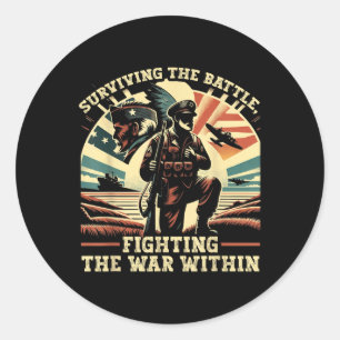 Veteran Suicide Awareness Mental Health Military S Classic Round Sticker