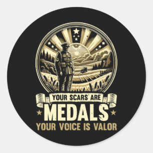 Veteran Suicide Awareness Mental Health Military S Classic Round Sticker
