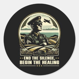 Veteran Suicide Awareness Mental Health Military S Classic Round Sticker