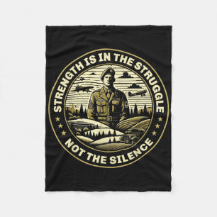 Veteran Suicide Awareness Mental Health Military S Fleece Blanket