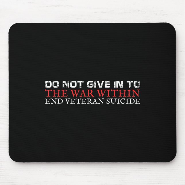 Veteran Suicide Awareness  Mouse Pad (Front)
