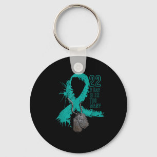 Veteran Suicide Awareness Ribbon 22 A Day Is 22 To Key Ring