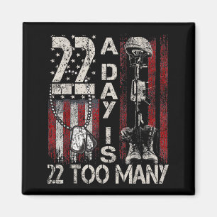 Veteran Suicide Awareness Ribbon 22 A Day Is 22 To Magnet