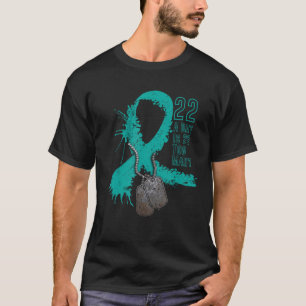Veteran Suicide Awareness Ribbon 22 A Day Is 22 To T-Shirt