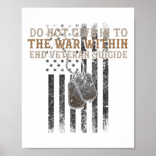 Veteran Suicide Awareness The War Within Patriotic Poster