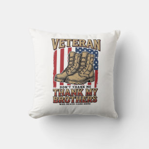 Veteran Thank My Brothers Vintage Military Shirt_1 Cushion