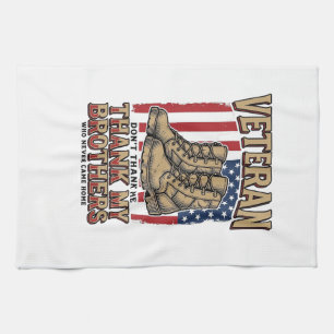 Veteran Thank My Brothers Vintage Military Shirt_1 Tea Towel