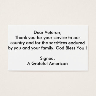 Veteran Thank You cards