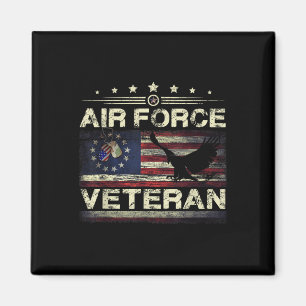 Veteran Us Air Force - American Betsy Ross Flag Magnet