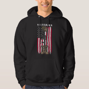 Veteran Usa Combat Boots Dog Tag Patriotic Hoodie