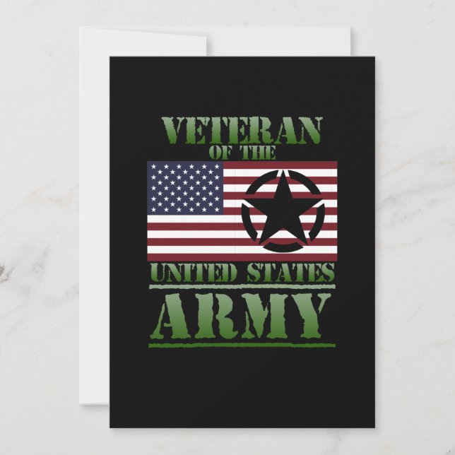 Veteran USA Flag Happy Veterans Day Support Thank You Card (Front)