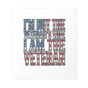 Veteran Wife Quote Patriotic Vintage Vector Design Notepad