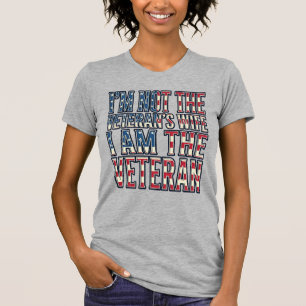 Veteran Wife Quote Patriotic Vintage Vector Design T-Shirt