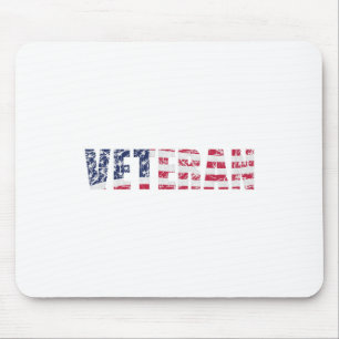Veteran With Usa Flag-Usa-Veteran-America Mouse Pad