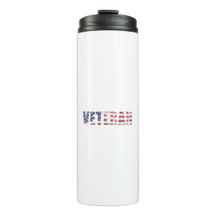Veteran With Usa Flag-Usa-Veteran-America Thermal Tumbler