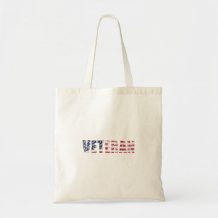 Veteran With Usa Flag-Usa-Veteran-America Tote Bag