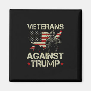 Veterans Against Donald Trump American Flag Gift Magnet