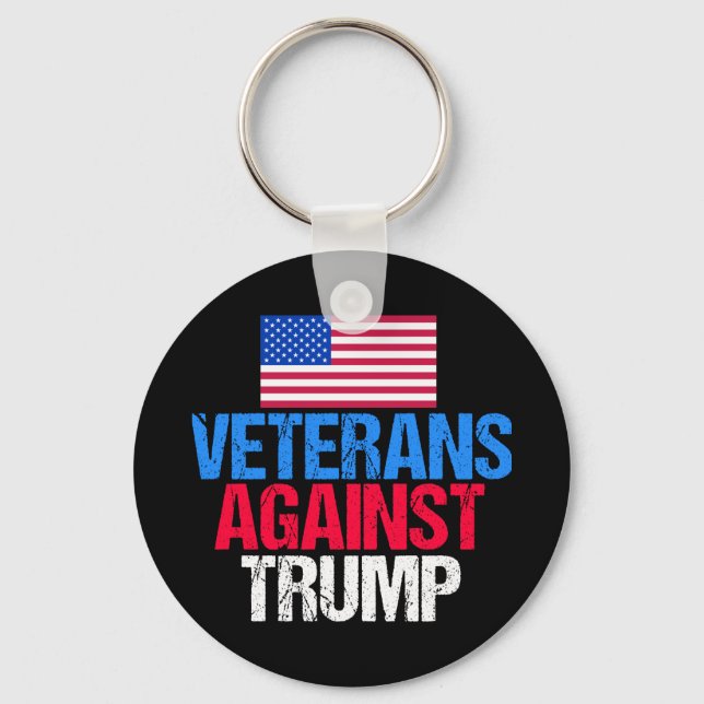 Veterans Against Donald Trump Key Ring (Front)