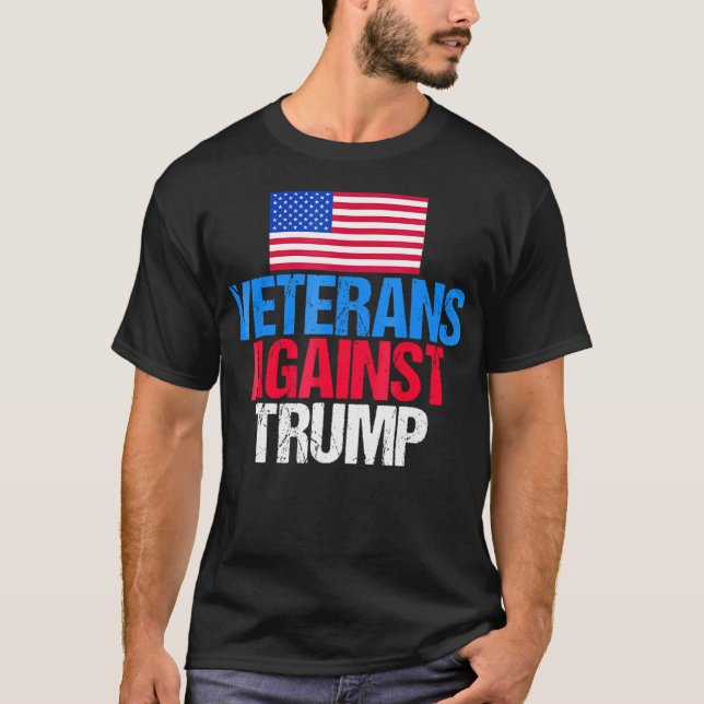 Veterans Against Donald Trump T-Shirt (Front)
