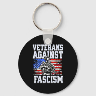 Veterans against fascism us patriotic army soldier key ring